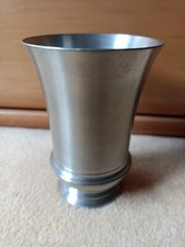 Eleganter Zinnbecher Pewter Etain Röders Soltauer Zinn 11 cm Vintage 