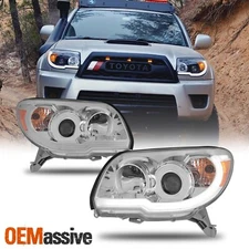 Fits 2006 2007 2008 2009 Toyota 4Runner DRL LED Strip Chrome Projector Headlight