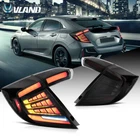 VLAND Smoked LED Tail Lights w/Animation For 2018-21 Honda Civic Hatchback Lamps
