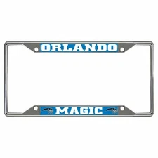 NBA Licensed - Orlando Magic Metal Chrome Auto License Plate Frame - FAST SHIP