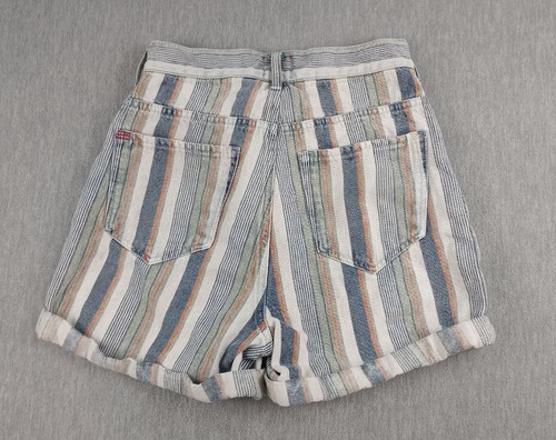 Pantalones Cortos BDG Mamá Tiro Alto Mujer Talla 26 Multicolor Denim Rayas Puños - Imagen 11 de 22