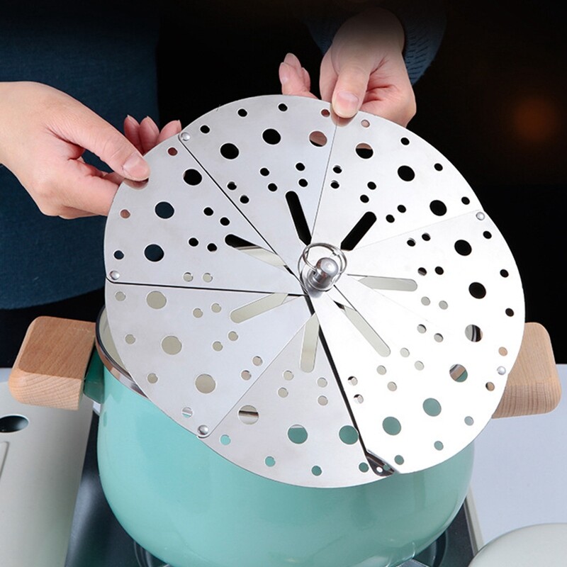 Hundnsney Topf-Überlaufschutz - Edelstahl Deckel Für Dampfgarer Und Kochtöpfe