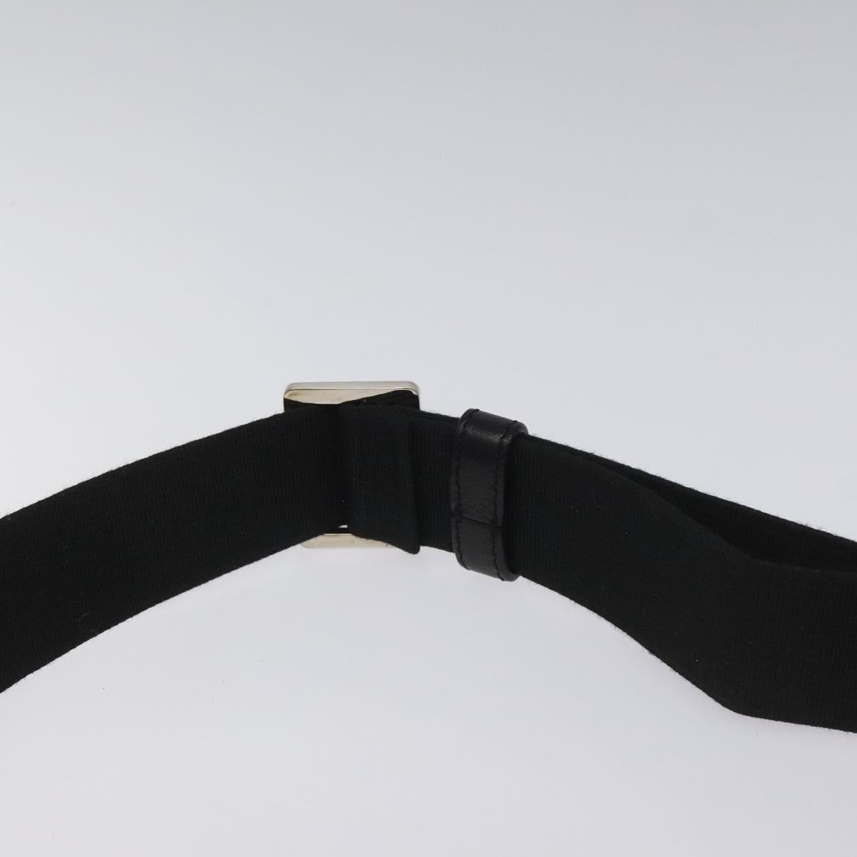 LOEWE Anagram Shoulder Bag Leather Black Silver Auth yk17569