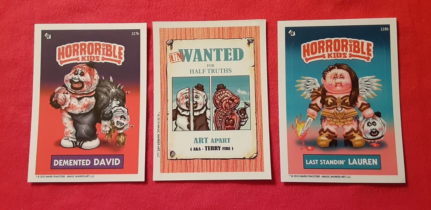Terrifier Splits garbage pail kids terrifier split apart art OH,THE HORROR-IBLE set | eBay