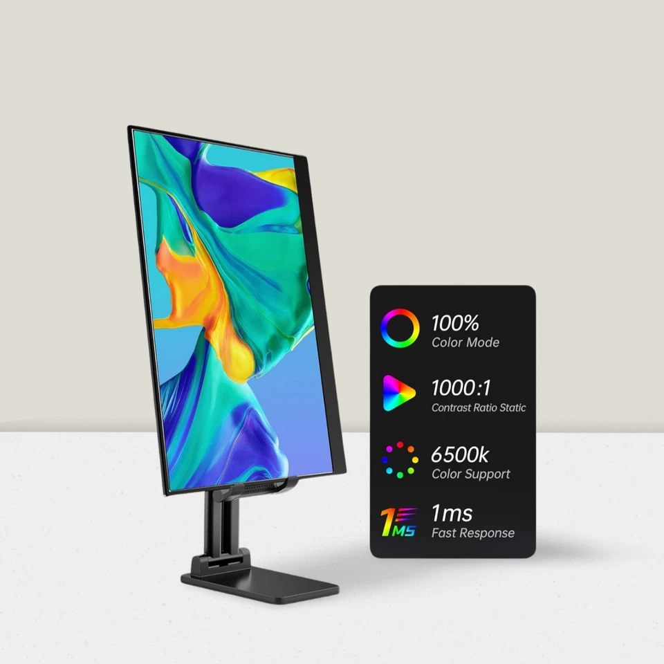 15.6" Portable Monitor 1080P FHD USB-C HDMI with Cover and Speakers for Laptop - Image 2 of 4