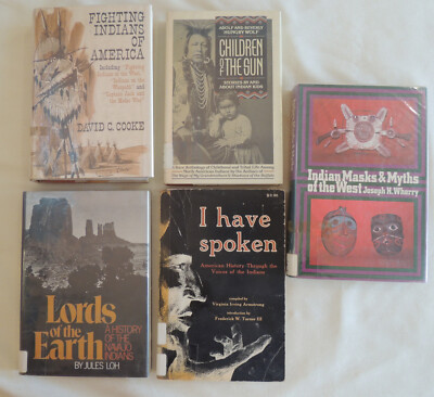 Native American 5 Book Lot; History and customs; ex-library