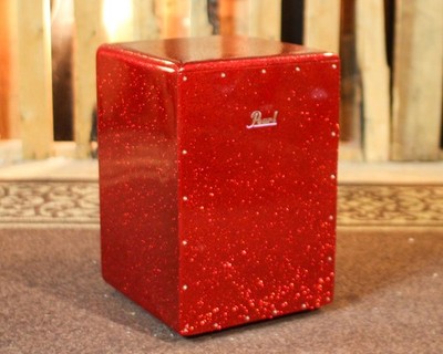 Pearl Fiberglass Red Sparkle Lacquer Boombox Cajon - PCJ-633B