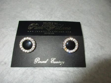 Park Lane  Cobalt Blue  Cabochon BLue  Pave  Halo Vintage Stunning GOldtone