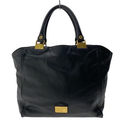 MARC JACOBS Handtasche schwarz genarbtes Leder Vintage Look