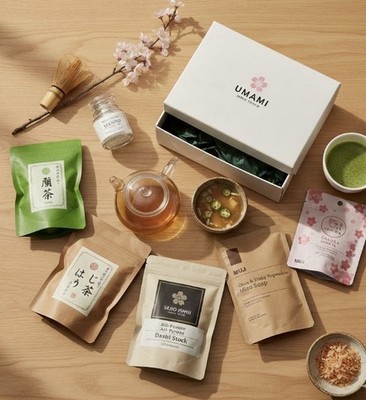 MUJI Japan Ultimate Wellness Box: 16 Servings Miso Soup, Sakura Tea &  Matcha