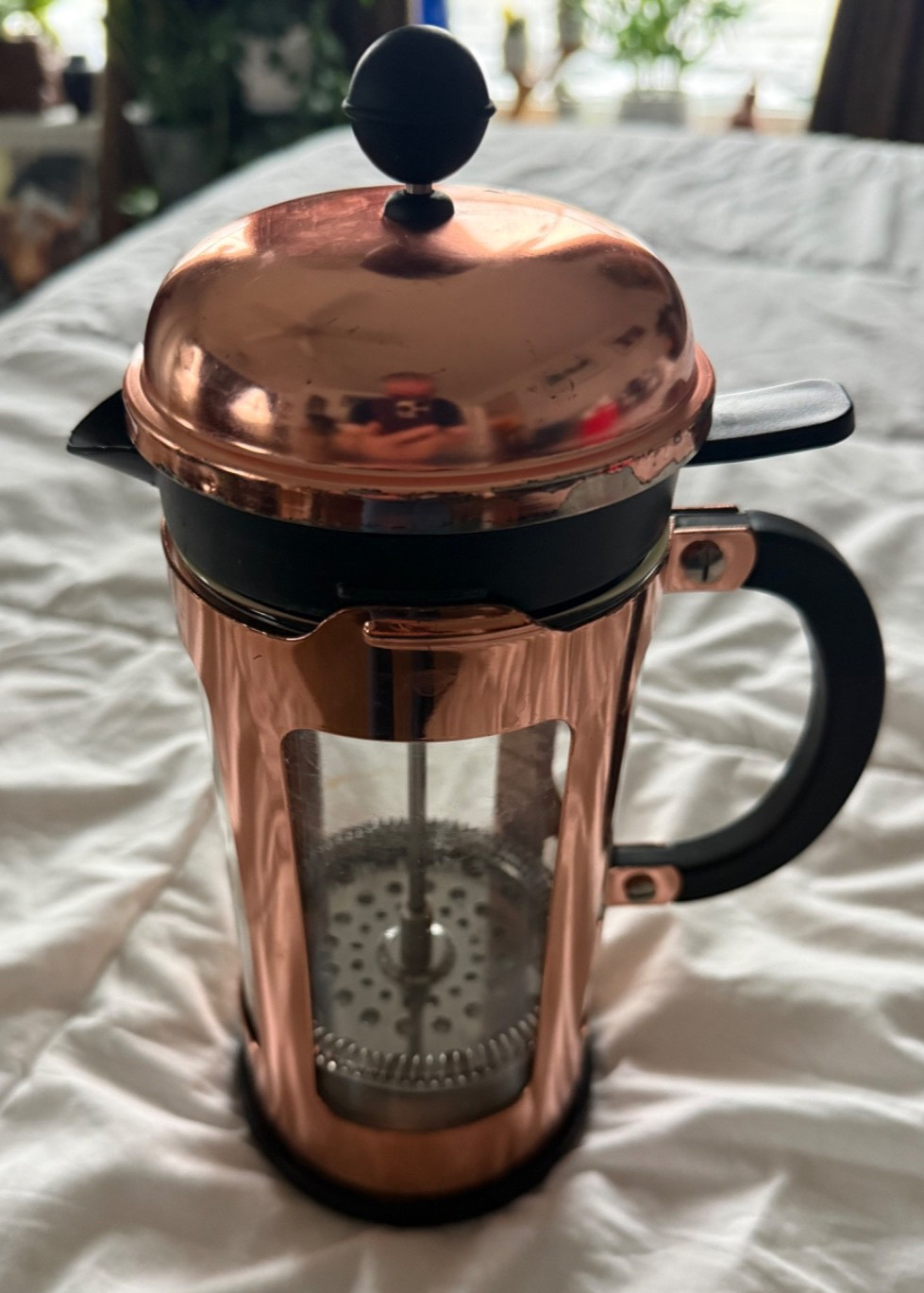 8 Cup Rose Gold Coffee Maker 34oz