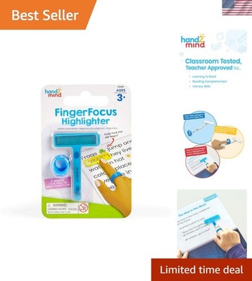 FingerFocus Highlighter, Guided Reading Strips, Reading Pointers for Kids, Dy...