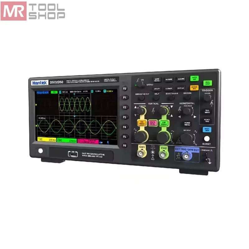 Hantek DSO2D50 2CH Digital Storage Oscilloscope Signal Generator 500Mhz 2GS/s Sa - Image 4 of 4
