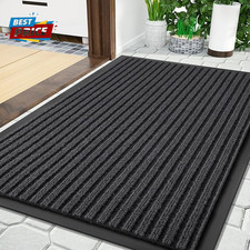 Front Door Mat Outdoor Indoor Entrance, 100 Waterproof All-Season All Weather D