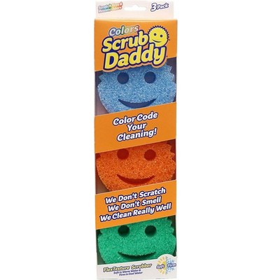 Scrub Daddy Colors Küchenschwämme, Geschirrschwämme für 3er Pack, mehrfarbig 
