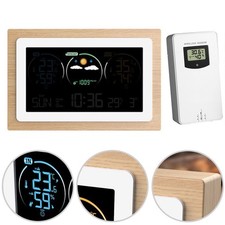 Station Météo Sans Fil Horloge Numérique avec Capteur Extérieur et Mesure Hu