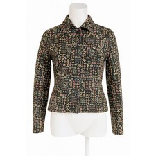 Vintage Chicos Design Western Tapestry Jacket Canvas 90s Size 1 or M Multicolor