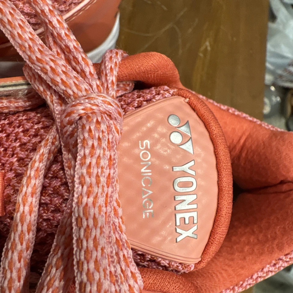 Cojín eléctrico Yonex Sonicage 3 rosa coral para mujer talla. 10 Sin Caja Estado Nuevo Foto 4 de 4