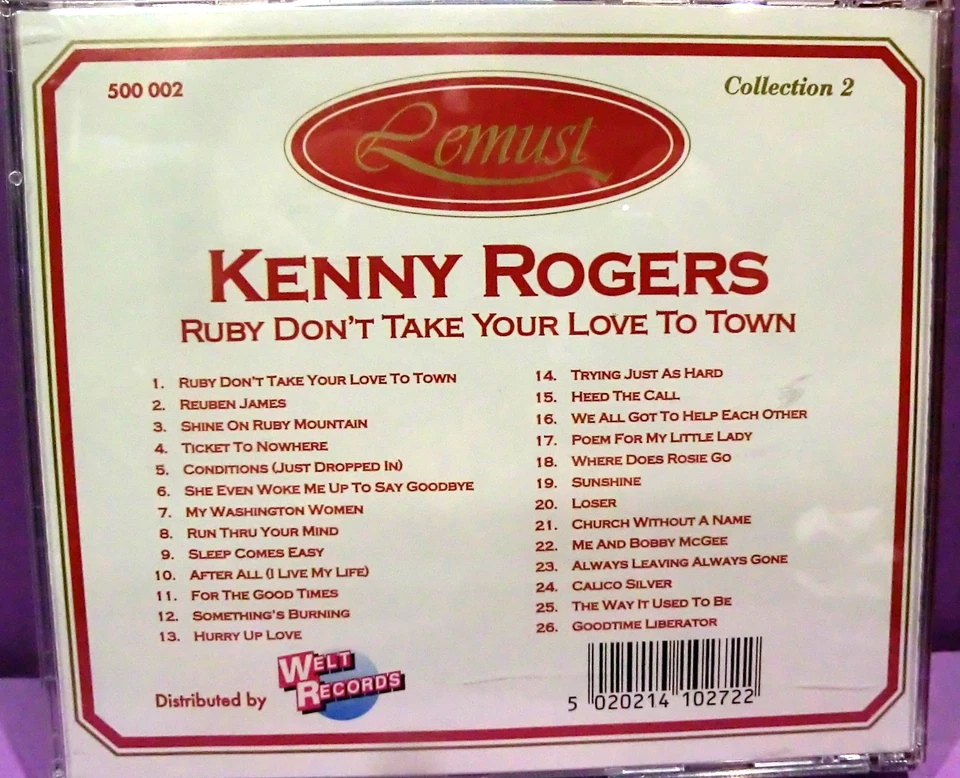 CD, KENNY ROGERS, - Ruby dont take your love to town -, NEUWERTIG !!! - Bild 3 von 3