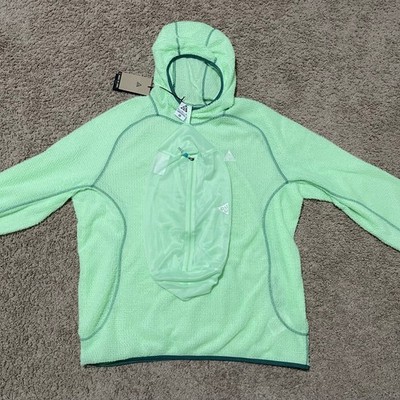 Nike ACG Hoodie Men Medium Neon Green Wolf Lichen Polartec Fuzzy
