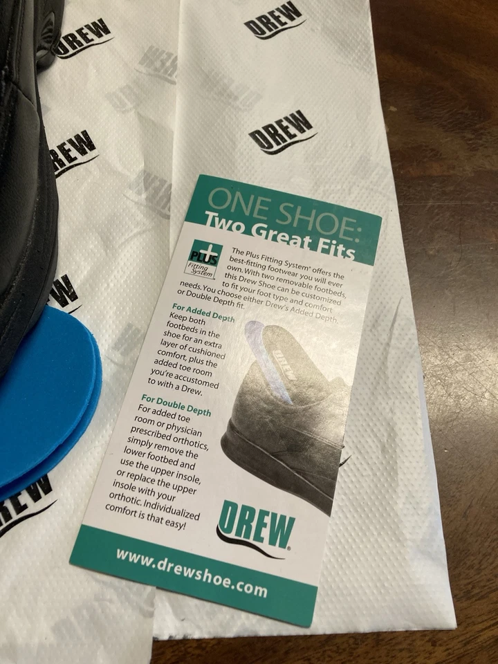 Drew Black Womens Paige Leather Padded Adjustable Sneakers Shoes 13N - Image 3 of 4