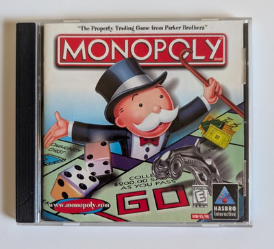 MONOPOLY ~ Hasbro 1999 ~ PC CD-ROM ~ Classic Board Game Digital Edition ~ VTG