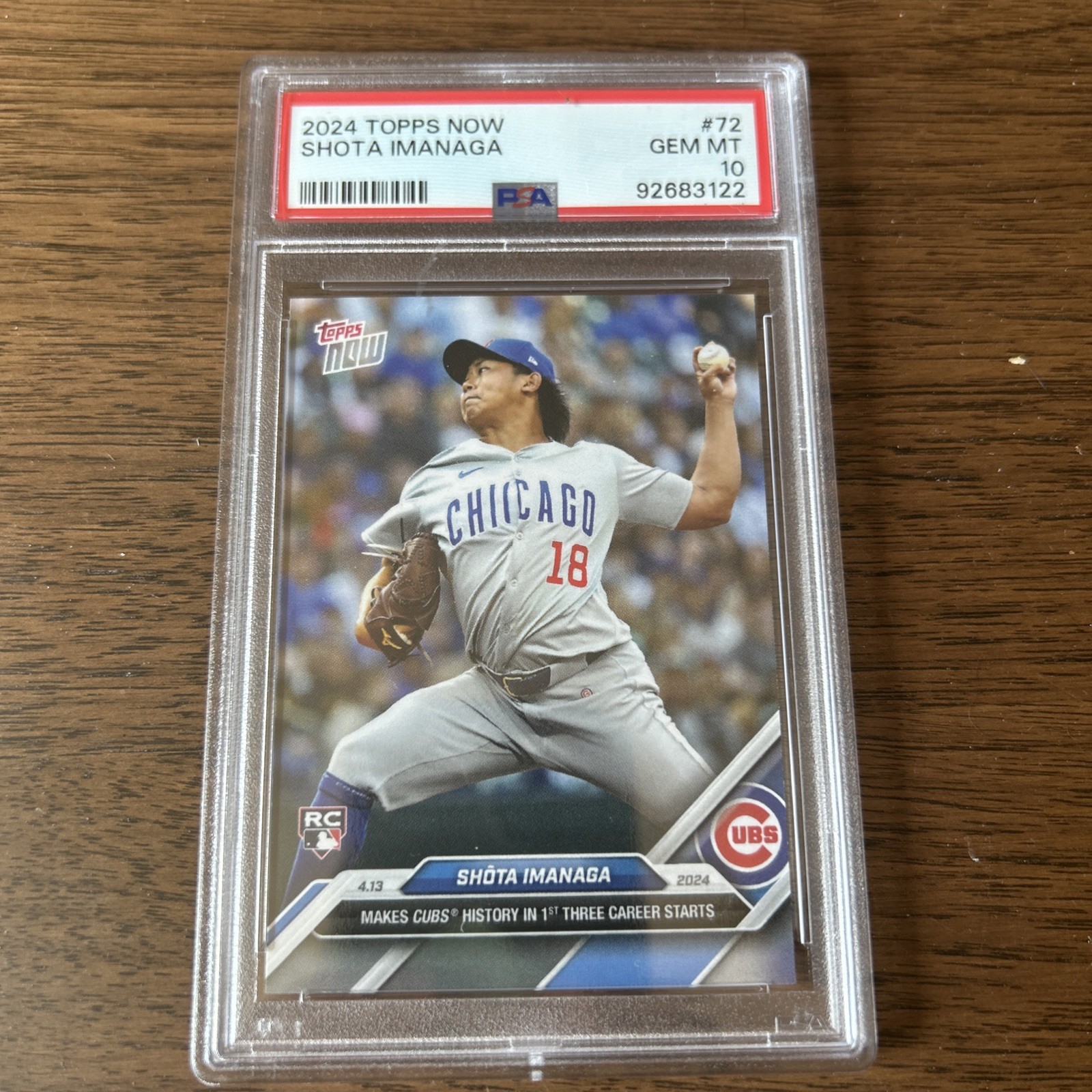 2024 Topps Now - Shota Imanaga #72 /2752 (RC)