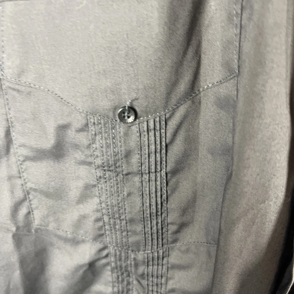 Quality Club Mens Button Down Long Sleeve Collared Shirt Size XL Dark Gray NWT - Image 4 of 4