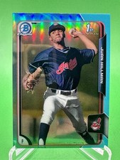 JUAN HILLMAN 2015 Bowman Chrome SKY BLUE REFRACTOR ROOKIE #140 - NM/MT - Indians