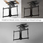 VIVO Black Electric Swivel Flip Down Ceiling TV Mount for 32" to 70" Screen