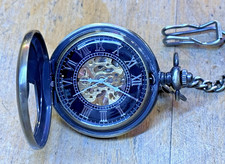 Luxury Hollow Phoenix Unisex Automatic Mechanical Pocket Watch Pendant Chain