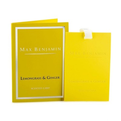 Lemongrass & Ginger Luxury Scented Card   Max Benjamin