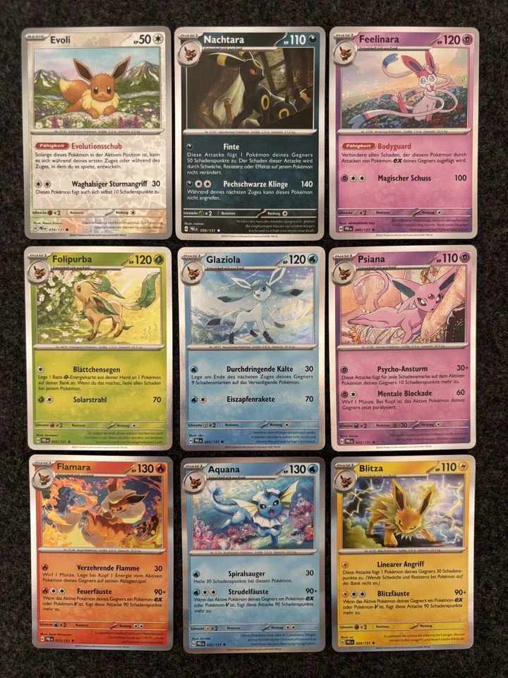 Pokémon | Evoli und Entwicklungen Set x9 | PRE Prismatische Entwicklungen | DE