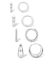 Jstyle Small Silver Hoop Earrings for Women T...