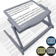 5X Large LED Magnifying Glass with Detachable Stand for Reading