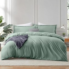 Sage Green Duvet Cover Queen Queen 90" x 90" 14 - Sage Green No Comforter 