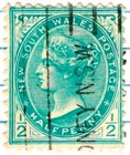 New South Wales 1892 Queen Victoria Stamp 1/2 Penny Sc 102 SA-445 — photo 9