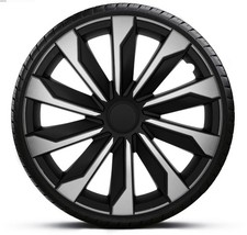 Radkappen Radzierblenden SATZ (4Stück) 17 Zoll TYPHOON SILVER BLACK Z499632
