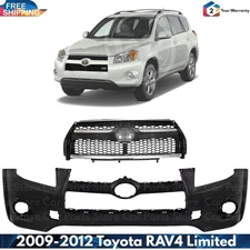 Front Bumper Cover Fascia & Grille Assembly For 2009-2012 Toyota RAV4 Limited
