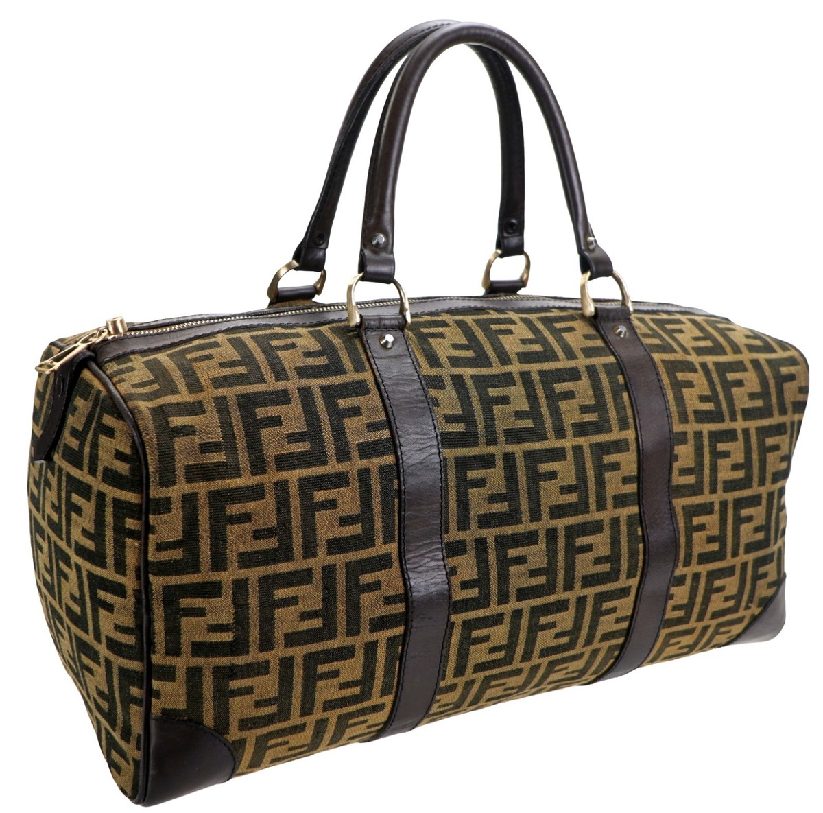 Vintage FENDI Zucca FF Monogram Duffle Weekender Doctor Travel Bag