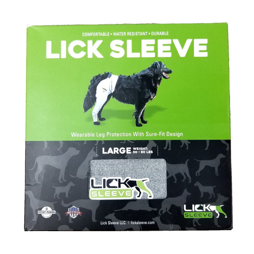 Lick Sleeve dog Hind Leg wearable Protection Size Large 50-80 lbs left or right