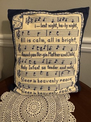 Vintage Needlepoint Throw Pillow 
