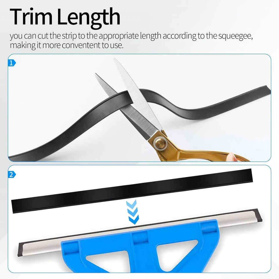 Repuesto de goma de goma de silicona premium - rollo de 41 pulgadas | negro versátil Foto 3 de 4