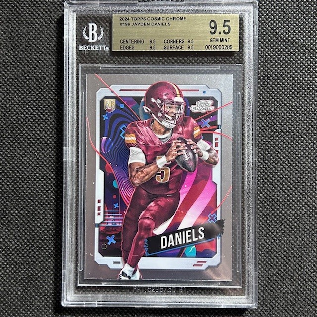 Jayden Daniels 2024 Topps Cosmic Chrome #196 Rookie RC BGS 9.5 True Gem Mint