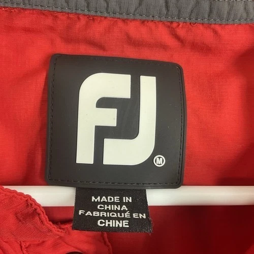 NWOT FootJoy FJ Red 1/4 Button Golf Shirt Outerwear Jacket Men Size Medium - Image 2 of 4