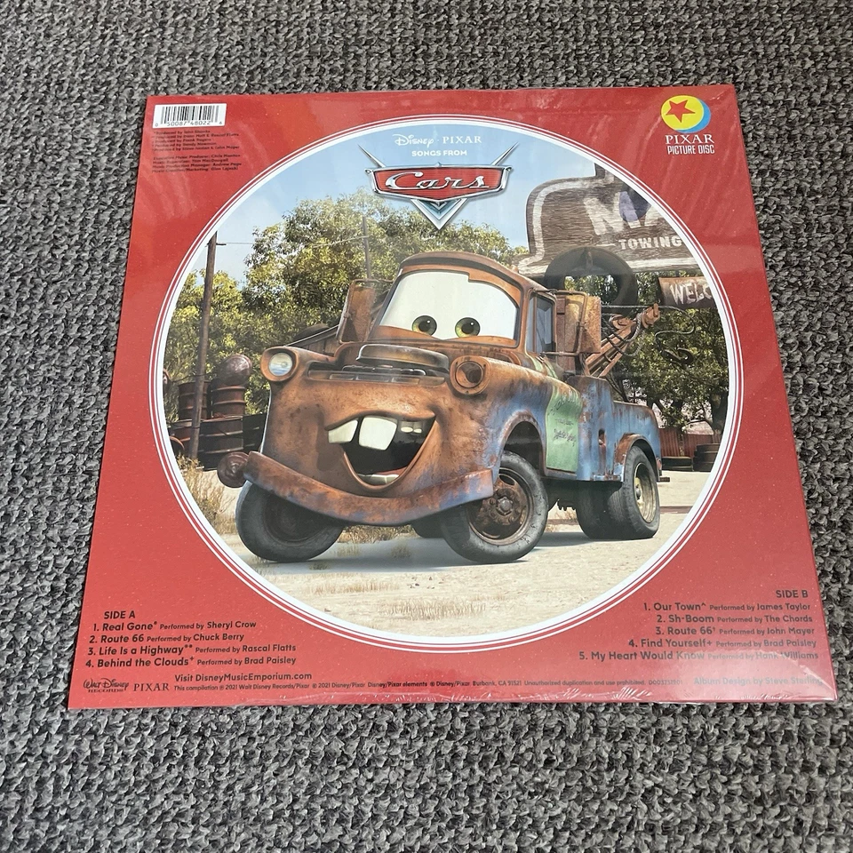 Songs From Cars Movie Soundtrack Vinyl Record SEALED Picture Disc 2021 - Image 2 of 2