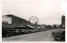 Cochran GA Street Scene Automobiles Cline RPPC Photo Postcard COPY