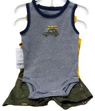 NWT 3m Boys Carter s 3 Piece Set 2 Tops 1 Short. Surfing/Beach/Cruise.