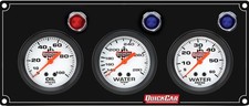 Quickcar Racing Products 3 Gauge Panel Opwtwp Black 61-6716