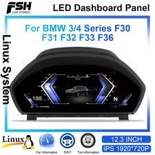 For BMW 3/4 Series F30/F31/F32/F33/F36 12.3" Car LCD Digital Dashboard Cluster